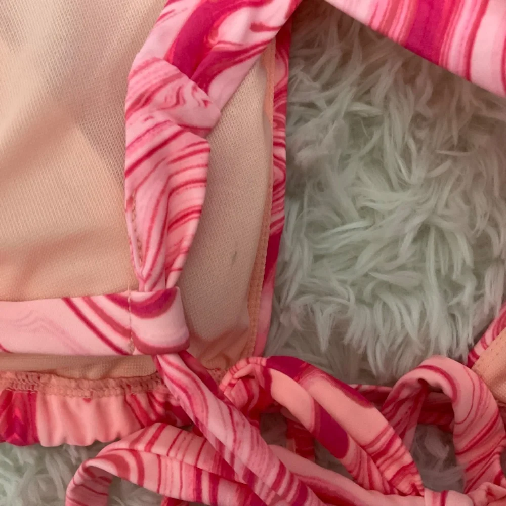 Time and Tru Mid‎ Rise Cheeky Fit Bikini - Pink Marble - Size 3X